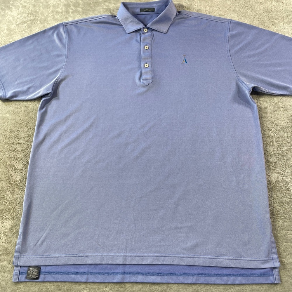 Alotian Turtleson Golf Polo Shirt  Men XL Blue Performance Stretch Luxury Preppy